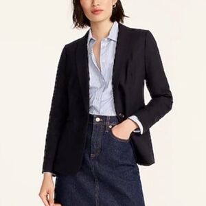 NWT J. Crew Black 1035 Tollegno Italian Wool Classic Blazer
